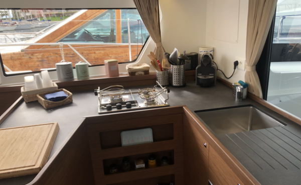 Lagoon-42-equipped-galley 4_lagoon-42-equipped-galley Family Sailing Holidays in the Mediterranean areas of Greece, Italy, Spain and France. - Lagoon 42 - Sunrise | Family Sailing Catamaran Charter