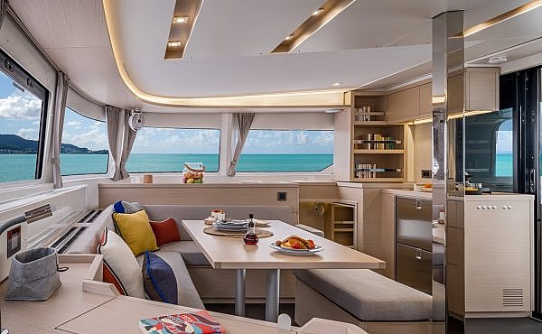 7_saloon-lagoon-46 Family Sailing Holidays in the Mediterranean areas of Greece, Italy, Spain and France. - Lagoon 46 ELIBLU | Family Sailing Yacht Sicily