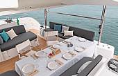 7_dining-area-catamaran Family Sailing Holidays in the Mediterranean areas of Greece, Italy, Spain and France. - Lagoon 46 ELIBLU | Family Sailing Yacht Sicily