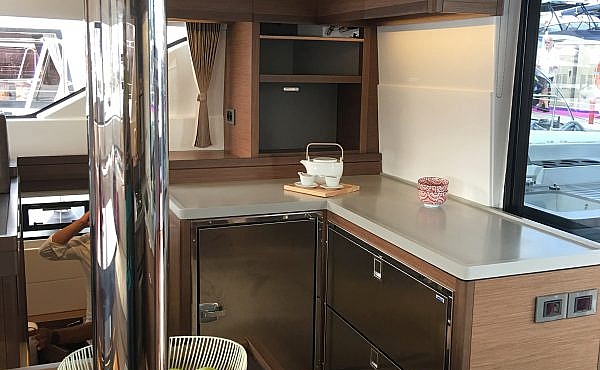 8_lagoon-50-ohana-galley Family Sailing Holidays in the Mediterranean areas of Greece, Italy, Spain and France. - Lagoon 50 Ohana | Family Catamaran Sicily